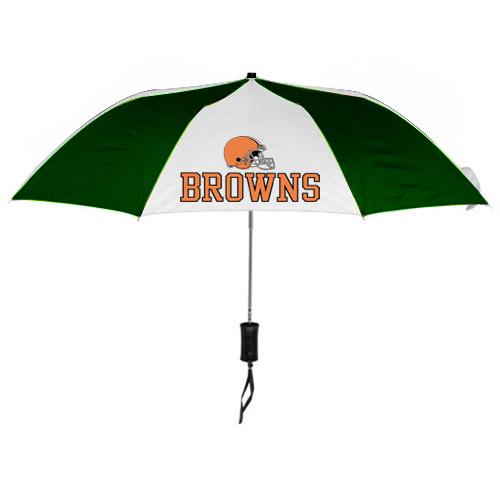 Cleveland Browns White Green NFL Folding Umbrella Sale Cheap