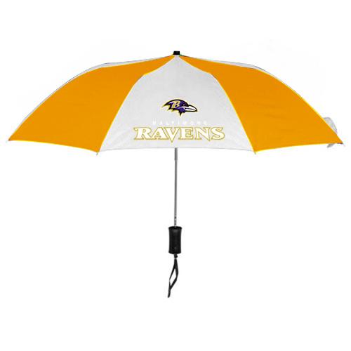Baltimore Ravens White Yellow NFL Folding Umbrella Sale Cheap