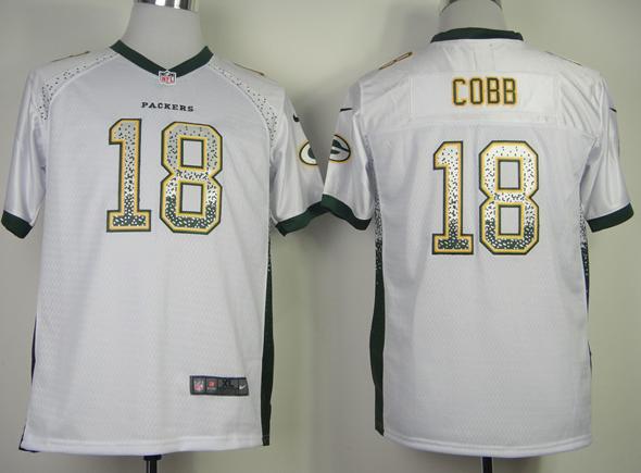 Kids Nike Green Bay Packers 18 Randall Cobb White Drift Fashion Elite NFL Jerseys Cheap