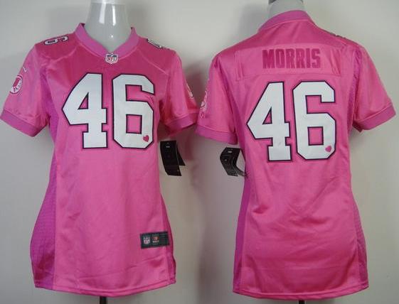 Cheap Women Nike Washington Redskins 46 Alfred Morris Pink Love NFL Jerseys