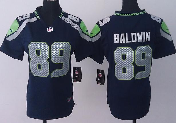 Cheap Women Nike Seattle Seahawks 89 Doug Baldwin Blue NFL Jerseys