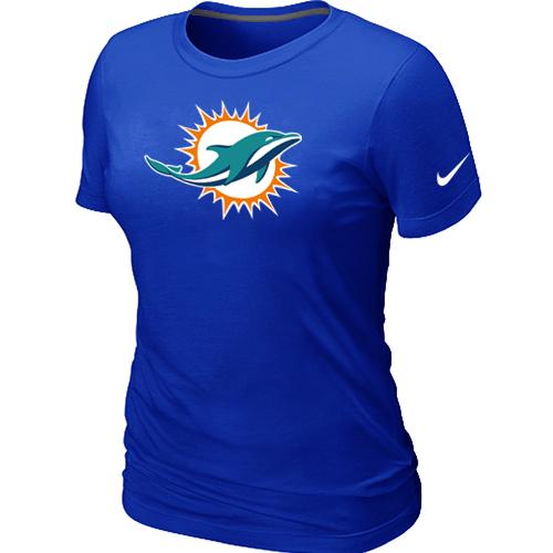 Cheap Women Miami Dolphins Sideline Legend logo Blue NFL T-Shirt