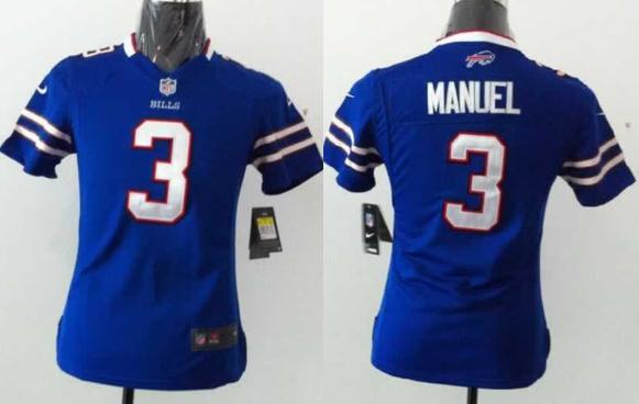 Cheap Women Nike Buffalo Bills 3 EJ Manuel Blue NFL Jerseys