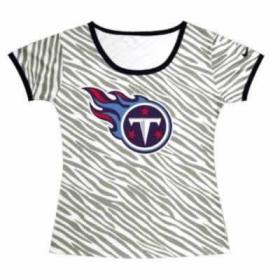 Cheap Women Nike Tennessee Titans Sideline Legend Authentic Logo Zebra Stripes T-Shirt