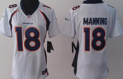 Cheap Women Nike Denver Broncos 18 Peyton Manning White NFL Jerseys New Style