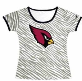 Cheap Women Nike Arizona Cardinals Sideline Legend Authentic Logo Zebra Stripes T-Shirt