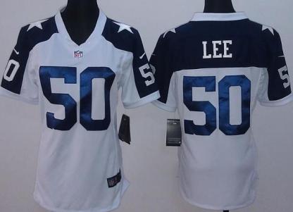 Cheap Women Nike Dallas Cowboys 50 Sean Lee White Thanksgivings LIMITED NFL Jerseys