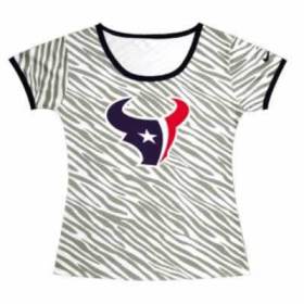 Cheap Women Nike Houston Texans Sideline Legend Authentic Logo Zebra Stripes T-Shirt