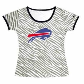 Cheap Women Nike Buffalo Bills Sideline Legend Authentic Logo Zebra Stripes T-Shirt