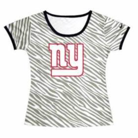 Cheap Women Nike New York Giants Sideline Legend Authentic Logo Zebra Stripes T-Shirt