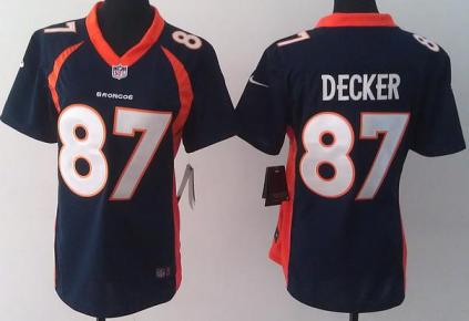 Cheap Women Nike Denver Broncos 87 Eric Decker Blue NFL Jerseys New Style