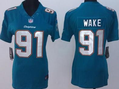Cheap Women Nike Miami Dolphins 91 Cameron Wake Green Limited NFL Jerseys New Style