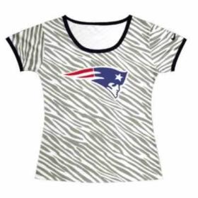 Cheap Women Nike New England Patriots Sideline Legend Authentic Logo Zebra Stripes T-Shirt