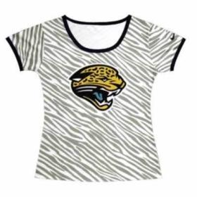 Cheap Women Nike Jacksonville Jaguars Sideline Legend Authentic Logo Zebra Stripes T-Shirt