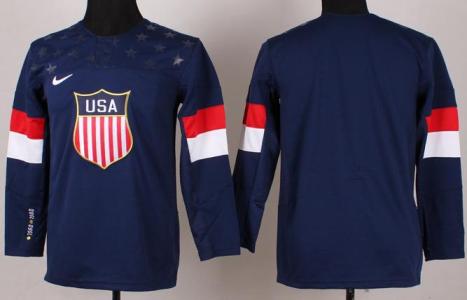 Kids 2014 Winter Olympics Canada Team Blank Blue Hockey Jerseys For Sale
