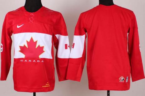 Kids 2014 Winter Olympics Canada Team Blank Red Hockey Jerseys For Sale
