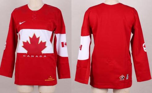 Cheap Women 2014 Winter Olympics Canada Team Red Blank Hockey Jerseys