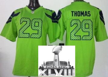 Kids Nike Seattle Seahawks 29 Earl Thomas Green 2014 Super Bowl XLVIII NFL Jerseys Cheap