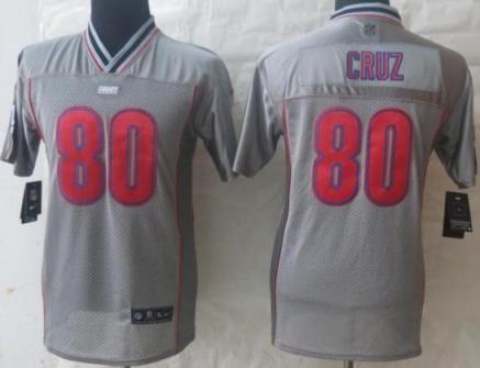 Kids Nike New York Giants 80 Victor Cruz Grey Vapor Elite NFL Jerseys Cheap
