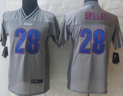 Kids Nike Buffalo Bills 28 C.J. Spiller Grey Vapor Elite NFL Jerseys Cheap
