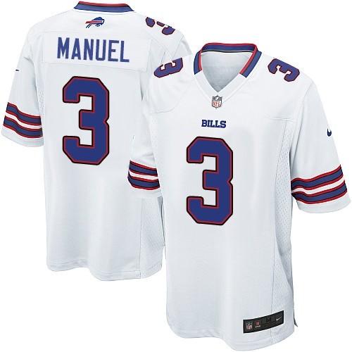 Kids Nike Buffalo Bills 3 EJ Manuel White NFL Jerseys Cheap