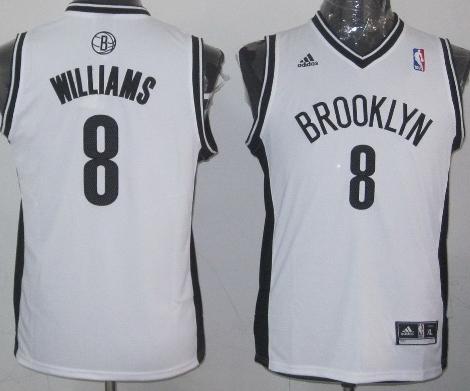 Kids Brooklyn Nets 8 Deron Williams White Revolution 30 Swingman NBA Jerseys Cheap