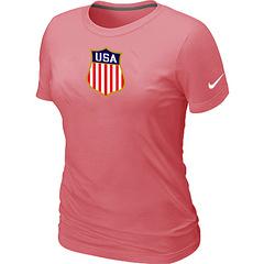 Cheap Women Nike Team USA Hockey Winter Olympics KO Collection Locker Room T-Shirt pink