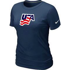 Cheap Women Nike USA Graphic Legend Performance Collection Locker Room T-Shirt dark blue
