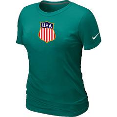 Cheap Women Nike Team USA Hockey Winter Olympics KO Collection Locker Room T-Shirt green