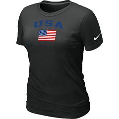 Cheap Women Nike USA Olympics USA Flag Collection Locker Room T-Shirt black