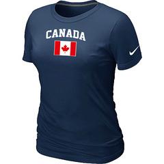Cheap Women Nike 2014 Olympics Canada Flag Collection Locker Room T-Shirt dark blue
