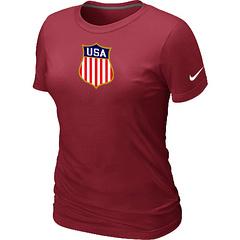 Cheap Women Nike Team USA Hockey Winter Olympics KO Collection Locker Room T-Shirt red