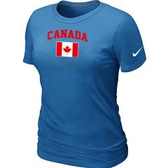 Cheap Women Nike 2014 Olympics Canada Flag Collection Locker Room T-Shirt light blue
