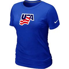 Cheap Women Nike USA Graphic Legend Performance Collection Locker Room T-Shirt blue