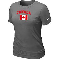 Cheap Women Nike 2014 Olympics Canada Flag Collection Locker Room T-Shirt grey