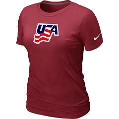 Cheap Women Nike USA Graphic Legend Performance Collection Locker Room T-Shirt red