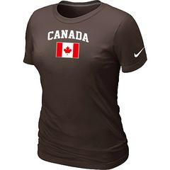 Cheap Women Nike 2014 Olympics Canada Flag Collection Locker Room T-Shirt brown