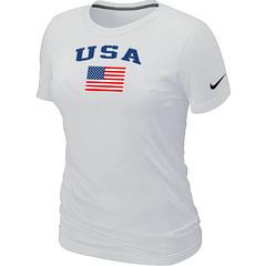 Cheap Women Nike USA Olympics USA Flag Collection Locker Room T-Shirt white