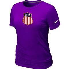 Cheap Women Nike Team USA Hockey Winter Olympics KO Collection Locker Room T-Shirt purple