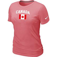 Cheap Women Nike 2014 Olympics Canada Flag Collection Locker Room T-Shirt pink
