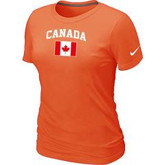 Cheap Women Nike 2014 Olympics Canada Flag Collection Locker Room T-Shirt orange