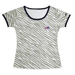 Cheap Women Nike Buffalo Bills Bills Chest Embroidered Logo Zebra Stripes T-shirt