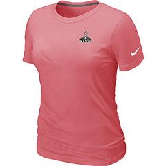 Cheap Women Nike Seattle Seahawks Super Bowl XLVIII Champions Trophy Collection Locker Room T-Shirt pink