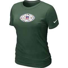 Cheap Women Nike NFL 32 Teams Logo Collection Locker Room T-Shirt dark green