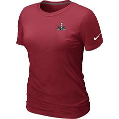 Cheap Women Nike Seattle Seahawks Super Bowl XLVIII Champions Trophy Collection Locker Room T-Shirt red