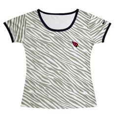 Cheap Women Nike Arizona Cardinals Chest Embroidered Logo Zebra Stripes T-shirt