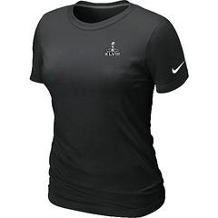 Cheap Women Nike Seattle Seahawks Super Bowl XLVIII Champions Trophy Collection Locker Room T-Shirt black