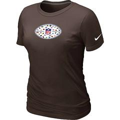 Cheap Women Nike NFL 32 Teams Logo Collection Locker Room T-Shirt brown