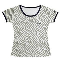 Cheap Women Nike Philadelphia Eagles Chest Embroidered Logo Zebra Stripes T-shirt