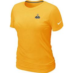 Cheap Women Nike Seattle Seahawks Super Bowl XLVIII Champions Trophy Collection Locker Room T-Shirt Yellow